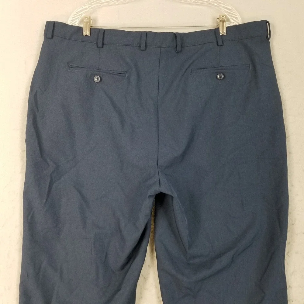 Greg Norman Pants Men 42x32 Navy Blue Golf Performance Stretch Flat Front